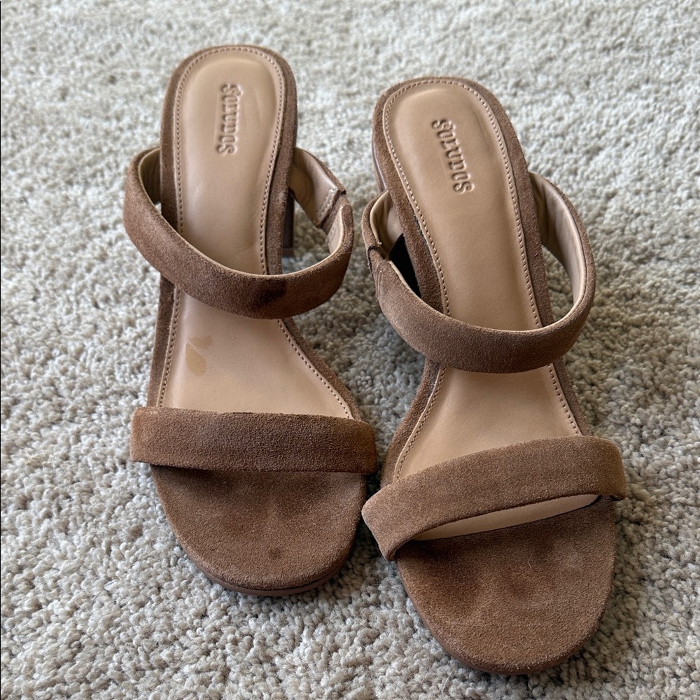 Soludos Tan Suede Sandals